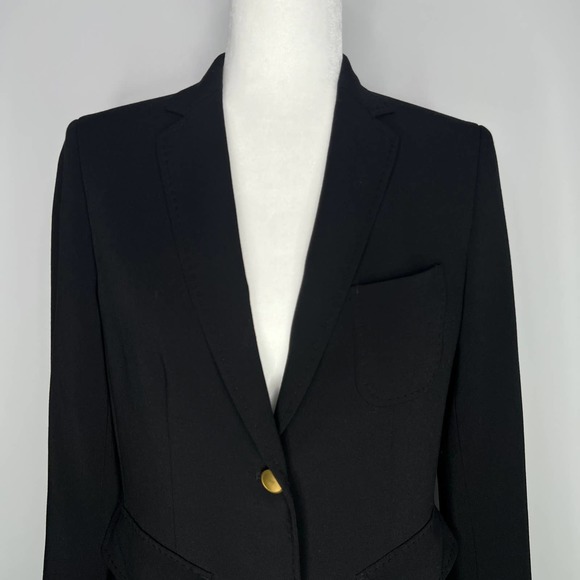 Uniqlo Classic Black Blazer Jacket with Gold Button Front Size Medium - Picture 2 of 12